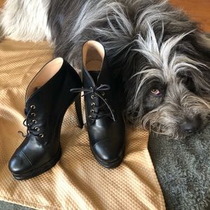 Authentic CHANEL Lace Up Plateform